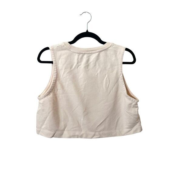 ALLSAINTS Lila Terry Crop Top Ecru White Sz 10 - Picture 3 of 4